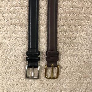 2 Coach leather belts size 36, 1 brown and 1 black